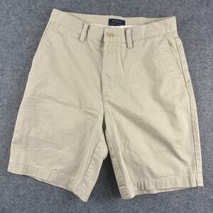 Polo Ralph Lauren Mens Shorts Beige Chino Casual Flat Front Size 29